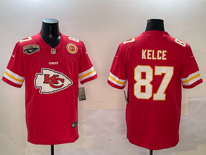 Men Kansas City Chiefs 87 Kelce red 2025 Nike Limited NFL Jersey 002